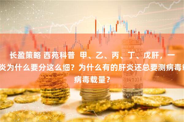 长盈策略 西苑科普  甲、乙、丙、丁、戊肝，一个肝炎为什么要分这么细？为什么有的肝炎还总要测病毒载量？